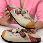 Ciabatte tipo sabot da donna fatte a mano con plantare ortopedico in vera pelle 700180 / Ciabatte tipo sabot da donna fatte a mano con plantare ortopedico in vera pelle 700180 /