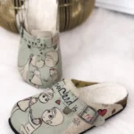Ciabatte tipo sabot da donna fatte a mano con plantare ortopedico in vera pelle 10149GR / Ciabatte tipo sabot da donna fatte a mano con plantare ortopedico in vera pelle 10149GR /
