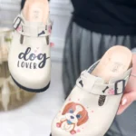 Ciabatte tipo sabot da donna fatte a mano con plantare ortopedico in vera pelle 10154WH / Ciabatte tipo sabot da donna fatte a mano con plantare ortopedico in vera pelle 10154WH /