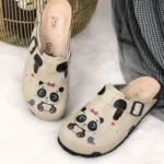 Ciabatte tipo sabot da donna fatte a mano con plantare ortopedico in vera pelle 10156BL / Ciabatte tipo sabot da donna fatte a mano con plantare ortopedico in vera pelle 10156BL /