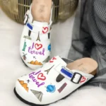 Ciabatte tipo sabot da donna fatte a mano con plantare ortopedico in vera pelle 10155CM / Ciabatte tipo sabot da donna fatte a mano con plantare ortopedico in vera pelle 10155CM /