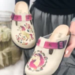 Ciabatte tipo sabot da donna fatte a mano con plantare ortopedico in vera pelle 700099 / Ciabatte tipo sabot da donna fatte a mano con plantare ortopedico in vera pelle 700099 /