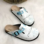 Ciabatte tipo sabot da donna fatte a mano con plantare ortopedico in vera pelle 700032 / Ciabatte tipo sabot da donna fatte a mano con plantare ortopedico in vera pelle 700032 /