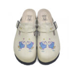 Ciabatte tipo sabot da donna fatte a mano con plantare ortopedico in vera pelle 700102 / Ciabatte tipo sabot da donna fatte a mano con plantare ortopedico in vera pelle 700102 /