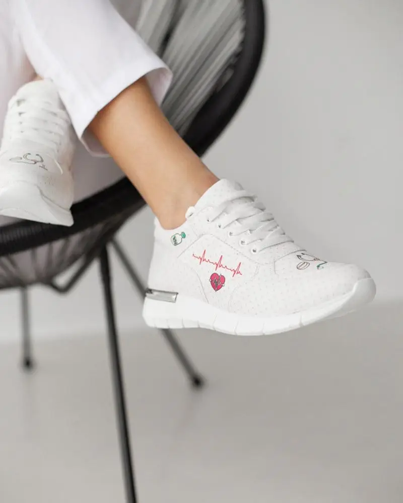 Scarpe Larghe Hallux Valgus Per Donna E Uomo - Comode, In Tela Bianca, Suola Gommata Antiscivolo