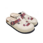 Ciabatte tipo sabot da donna fatte a mano con plantare ortopedico in vera pelle 10157RA / Ciabatte tipo sabot da donna fatte a mano con plantare ortopedico in vera pelle 10157RA /