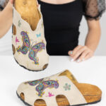 Ciabatte tipo sabot da donna fatte a mano con plantare ortopedico in vera pelle 700163 / Ciabatte tipo sabot da donna fatte a mano con plantare ortopedico in vera pelle 700163 /