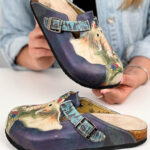 Ciabatte tipo sabot da donna fatte a mano con plantare ortopedico in vera pelle 700176 / Ciabatte tipo sabot da donna fatte a mano con plantare ortopedico in vera pelle 700176 /