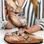 Ciabatte tipo sabot da donna fatte a mano con plantare ortopedico in vera pelle 700182 / Ciabatte tipo sabot da donna fatte a mano con plantare ortopedico in vera pelle 700182 /