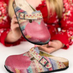 Ciabatte tipo sabot da donna fatte a mano con plantare ortopedico in vera pelle 700197 / Ciabatte tipo sabot da donna fatte a mano con plantare ortopedico in vera pelle 700197 /