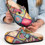 Ciabatte tipo sabot da donna fatte a mano con plantare ortopedico in vera pelle 700198 / Ciabatte tipo sabot da donna fatte a mano con plantare ortopedico in vera pelle 700198 /