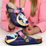 Ciabatte tipo sabot da donna fatte a mano con plantare ortopedico in vera pelle 700206 / Ciabatte tipo sabot da donna fatte a mano con plantare ortopedico in vera pelle 700206 /