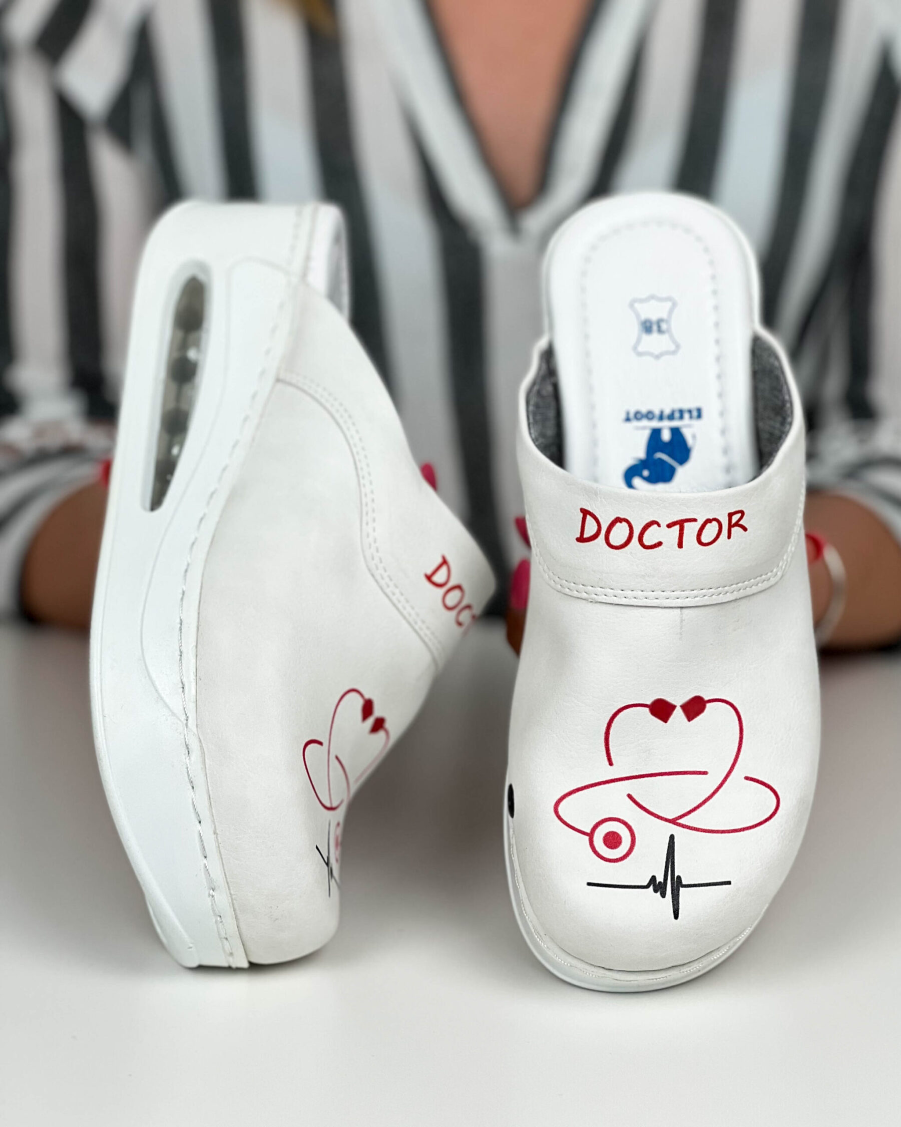 Ciabatte da donna con soletta in vera pelle e con camera d'aria 900010