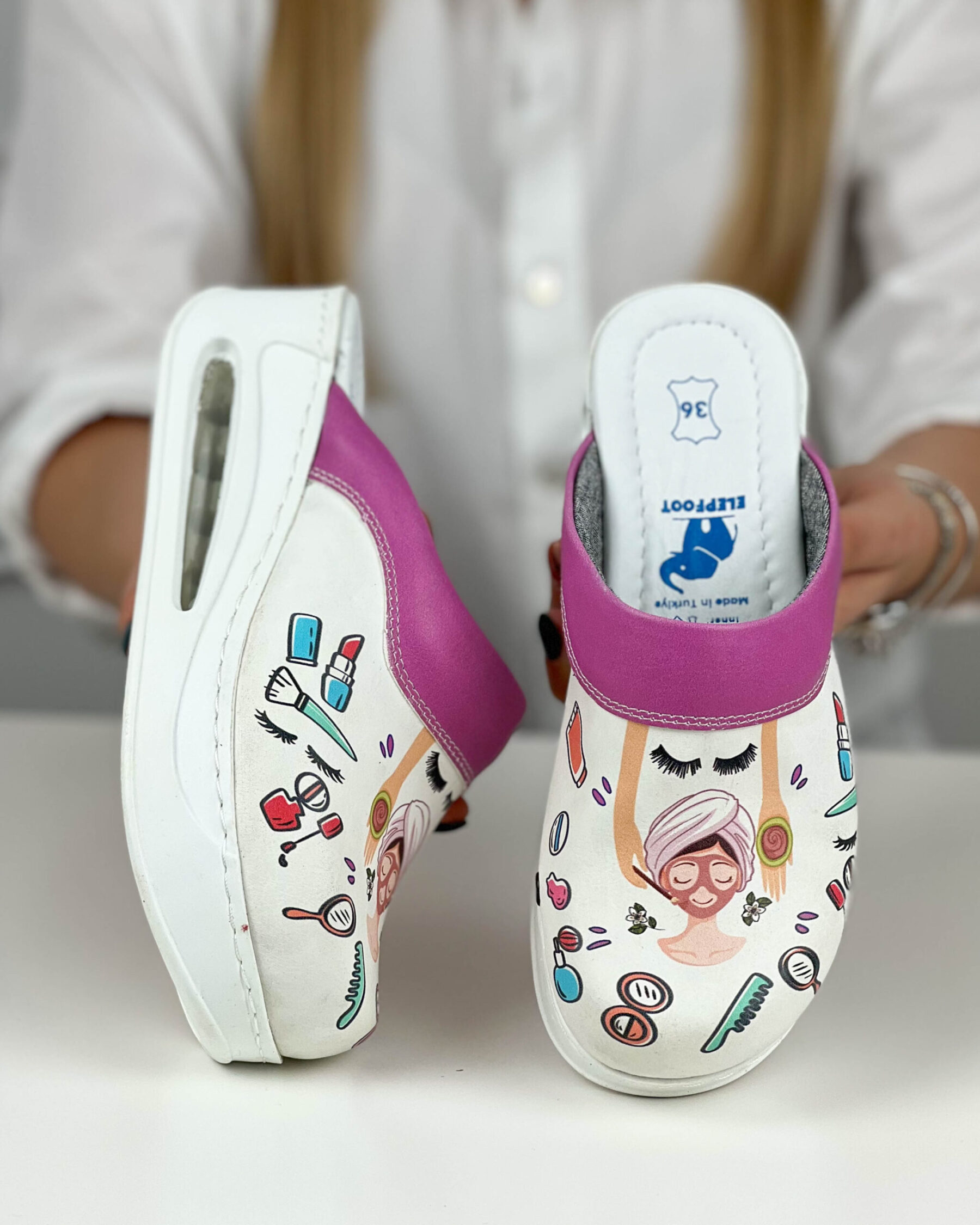 Ciabatte da donna con soletta in vera pelle e con camera d'aria 900016