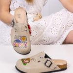 Sabot anatomico colorato con sottopiede in scamosciata /