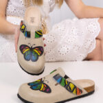 Ciabatte tipo sabot da donna fatte a mano con plantare ortopedico in vera pelle 700094 / Ciabatte tipo sabot da donna fatte a mano con plantare ortopedico in vera pelle 700094 /