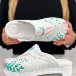 Ciabatte sanitarie da donna con zeppa /