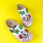 Sabot anatomico colorato con sottopiede in pelle / Sabot anatomico colorato con sottopiede in pelle /