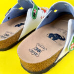 Sabot anatomico colorato con sottopiede in pelle / Sabot anatomico colorato con sottopiede in pelle /