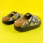 Ciabatte tipo sabot da donna fatte a mano con plantare ortopedico in vera pelle 500001 /