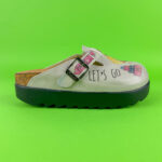 Sabot anatomico colorato con sottopiede in scamosciata /