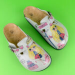 Sabot anatomico colorato con sottopiede in scamosciata /