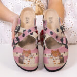 Sabot anatomico colorato con sottopiede in scamosciata / Sabot anatomico colorato con sottopiede in scamosciata /