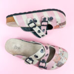 Sabot anatomico colorato con sottopiede in scamosciata / Sabot anatomico colorato con sottopiede in scamosciata /