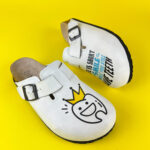 Ciabatte per dentisti con sottopiede in scamosciata /