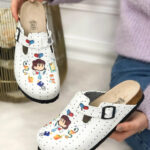 Ciabatte per farmacisti con sottopiede in scamosciata /