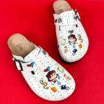 Ciabatte per farmacisti con sottopiede in scamosciata /