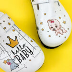 Ciabatte per ospedale parto con sottopiede in scamosciata /