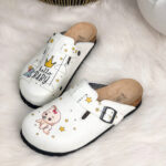 Ciabatte per ospedale parto con sottopiede in scamosciata /