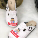 Ciabatte per ospedale parto con sottopiede in scamosciata / Ciabatte per ospedale parto con sottopiede in scamosciata /