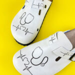 Ciabatte per medici con sottopiede in scamosciata / Ciabatte per medici con sottopiede in scamosciata /