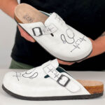 Ciabatte per medici con sottopiede in scamosciata / Ciabatte per medici con sottopiede in scamosciata /