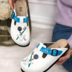 Ciabatte per dentisti con sottopiede in scamosciata /