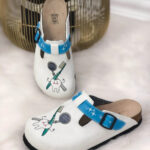 Ciabatte per dentisti con sottopiede in scamosciata /