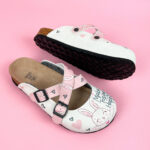 Sabot anatomico colorato con sottopiede in scamosciata / Sabot anatomico colorato con sottopiede in scamosciata /