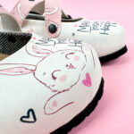 Sabot anatomico colorato con sottopiede in scamosciata / Sabot anatomico colorato con sottopiede in scamosciata /