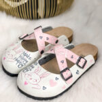 Sabot anatomico colorato con sottopiede in scamosciata / Sabot anatomico colorato con sottopiede in scamosciata /