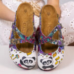 Sabot anatomico colorato con sottopiede in scamosciata / Sabot anatomico colorato con sottopiede in scamosciata /