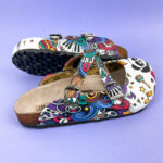 Sabot anatomico colorato con sottopiede in scamosciata / Sabot anatomico colorato con sottopiede in scamosciata /