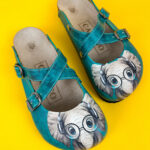 Ciabatte tipo sabot da donna fatte a mano con plantare ortopedico in vera pelle 700040 /