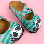 Sabot anatomico colorato con sottopiede in scamosciata / Sabot anatomico colorato con sottopiede in scamosciata /