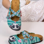 Sabot anatomico colorato con sottopiede in scamosciata / Sabot anatomico colorato con sottopiede in scamosciata /