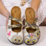 Sabot anatomico colorato con sottopiede in scamosciata / Sabot anatomico colorato con sottopiede in scamosciata /