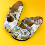 Sabot anatomico colorato con sottopiede in scamosciata / Sabot anatomico colorato con sottopiede in scamosciata /