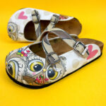 Sabot anatomico colorato con sottopiede in scamosciata / Sabot anatomico colorato con sottopiede in scamosciata /