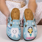 Ciabatte per dentisti con sottopiede in scamosciata / Ciabatte per dentisti con sottopiede in scamosciata /